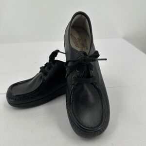 Red Wings Womens Black Leather Lace‎ Up Comfort Shoes Size 7.5AA Walking Mocs